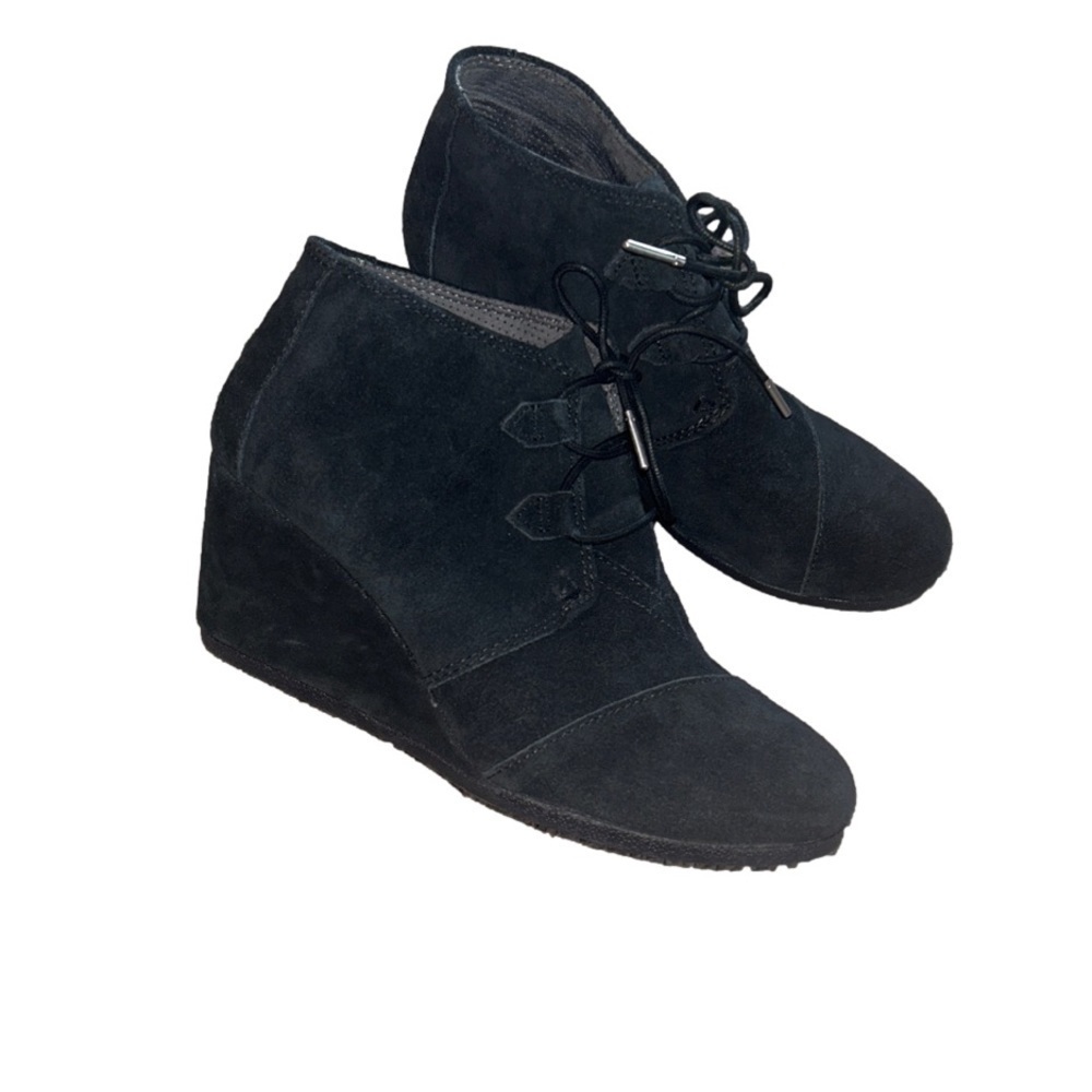 TOMS Black Kala Wedge Bootie Size 10